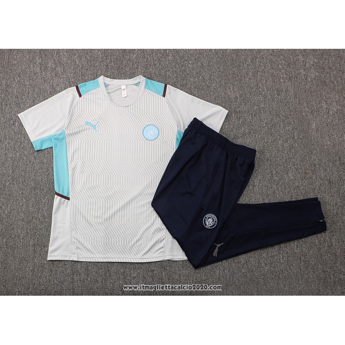 Tuta da Track Manchester City Manica Corta 2021 2022 Grigio